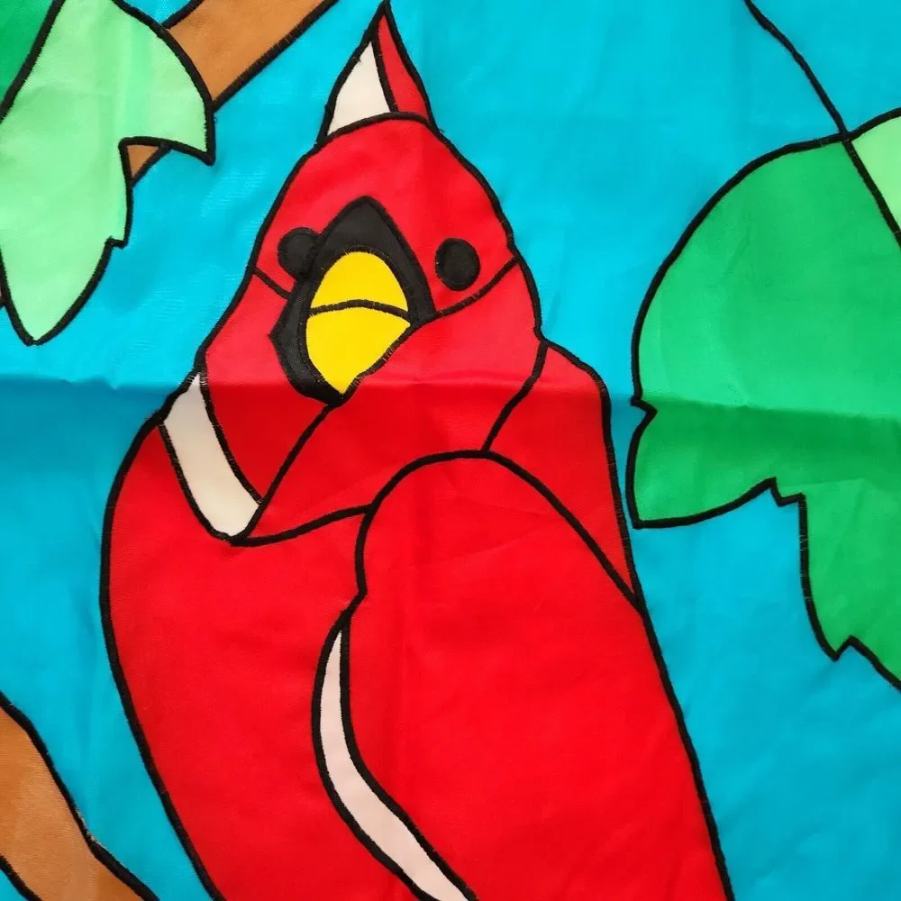 Franki Toy Vintage‎ 1994 Red Cardinal Garden Flag Banner 39